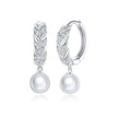 925 Sterling Silver Earrings with Quality Shell Pearl and CZ
