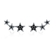 S925 Oxidized Silver Pavé CZ Earrings for Women