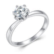 925 Sterling Silver Plated Moissanite Ring Size 6