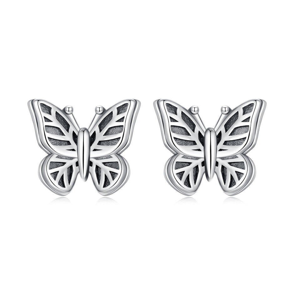 925 Sterling Silver Oxidized Silver Earrings for Women