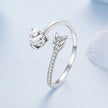 925 Sterling Silver Oxidized Pavé Setting CZ Ring