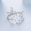 925 Sterling Silver Pavé Setting CZ White Gold Plated Ring 0.18cm for Women
