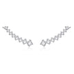 925 Sterling Silver Earrings with Pavé Setting CZ - 2.9*0.7cm