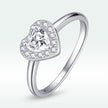 925 Sterling Silver Love CZ Ring Size 6.0 for Women