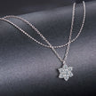 925 Sterling Silver 0.06 Carat & 0.20 Carat Moissanite Necklace with White Gold Plating for Women