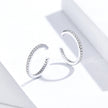 925 Sterling Silver Earrings with Pavé Set CZ