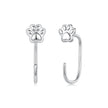 925 Sterling Silver Plated White Gold Earrings for Women