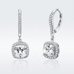 925 Sterling Silver Plated Gold Pavé Setting CZ Earrings for Women