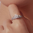925 Sterling Silver Moissanite 0.65 Carat Ring Size 6 for Women
