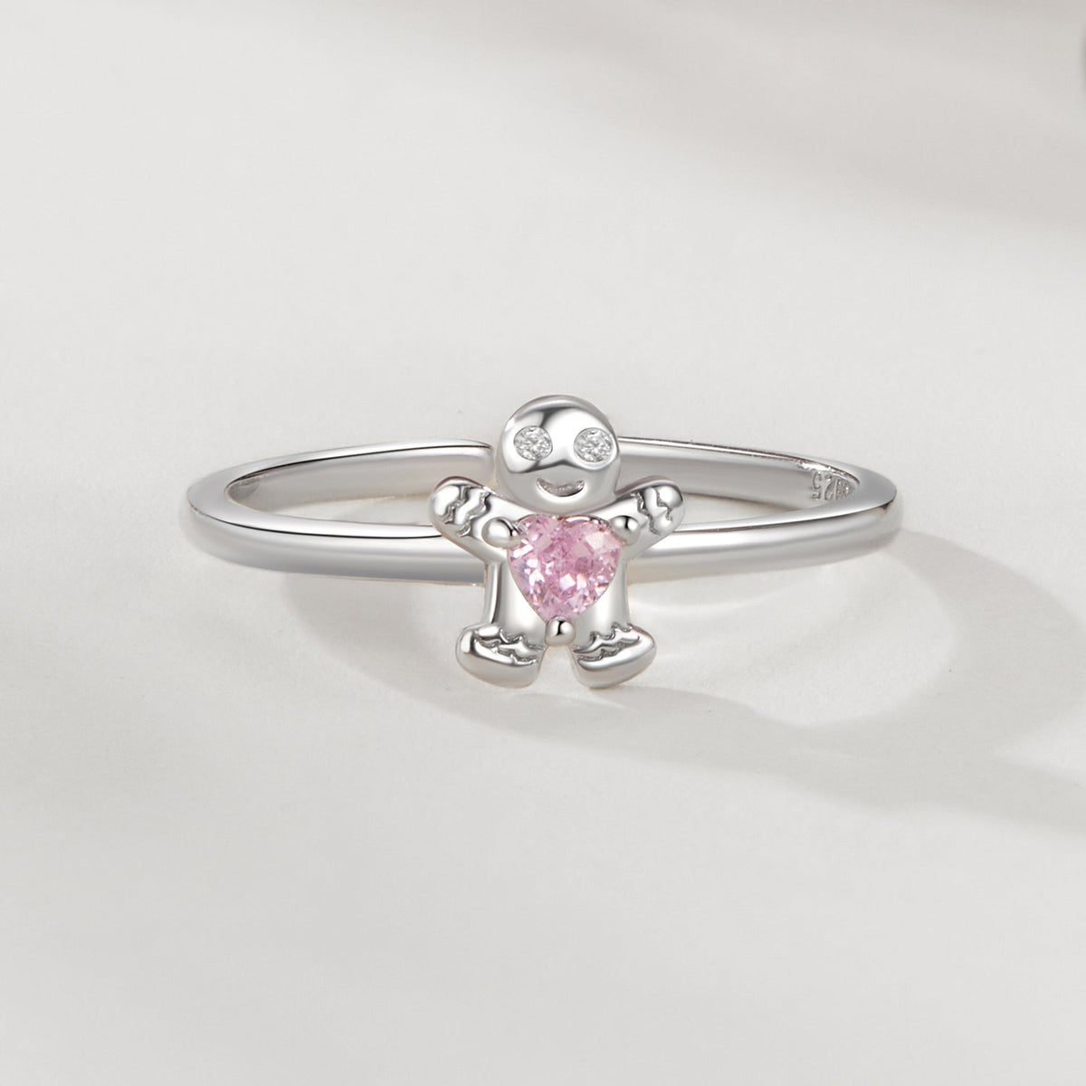 925 Sterling Silver White Gold Plated Pavé Setting CZ Ring