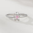 925 Sterling Silver White Gold Plated Pavé Setting CZ Ring