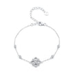 S925 Sterling Silver 0.5 Carat Moissanite Bracelet 16cm+5cm for Women