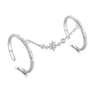 925 Sterling Silver Plated CZ Ring 30mm Chain Length, 1.7mm Width for Women
