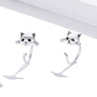 925 Sterling Silver Earrings with Pavé Setting and CZ Stones