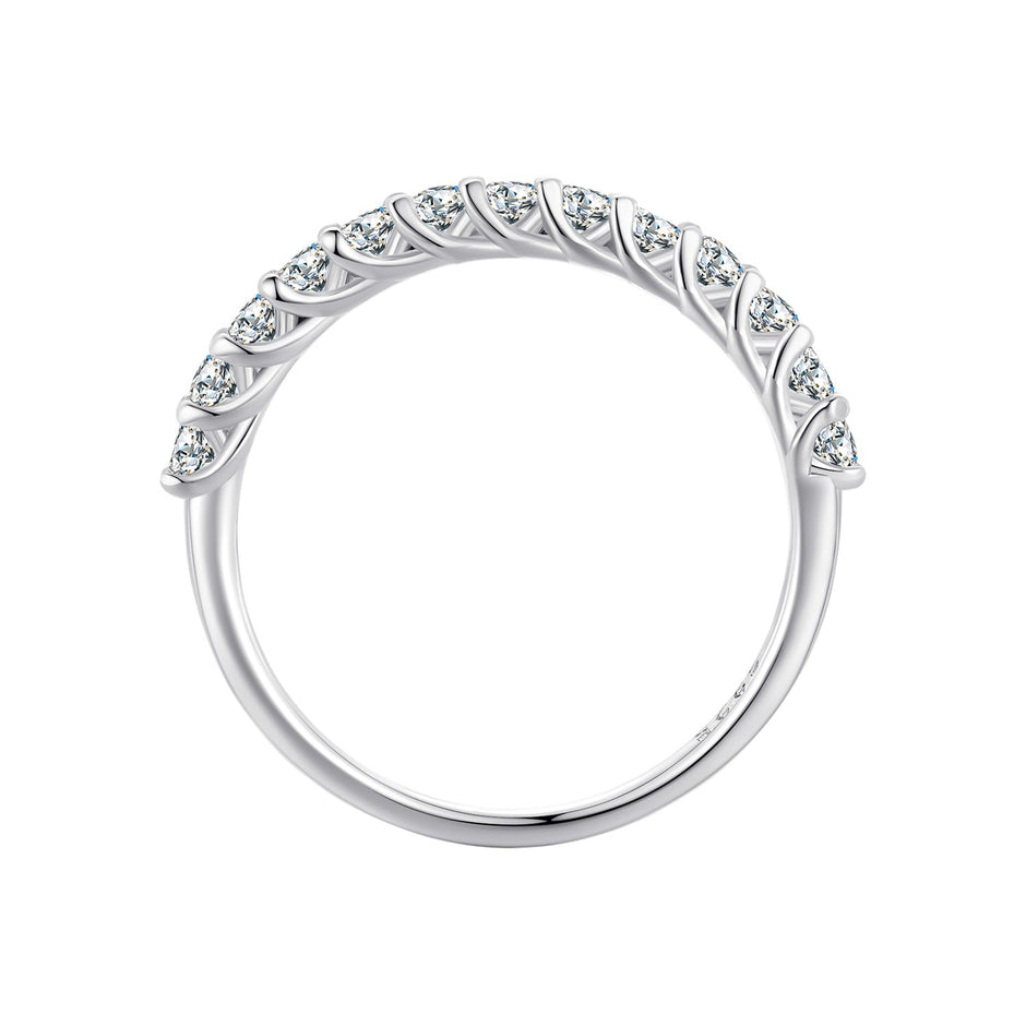 925 Sterling Silver Moissanite 0.03ct Ring Size 6A for Women