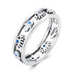 925 Sterling Silver Oxidized Silver Ring with Pavé Setting CZ, Size 6 for Women