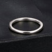 925 Sterling Silver 0.01ct Moissanite Ring in Size 8A
