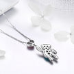 925 Sterling Silver Necklace 38-45cm with 3.1*1.3cm Pendant for Women
