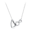 925 Sterling Silver Necklace with Pavé Setting CZ, 40+5cm, Plated White Gold, Women