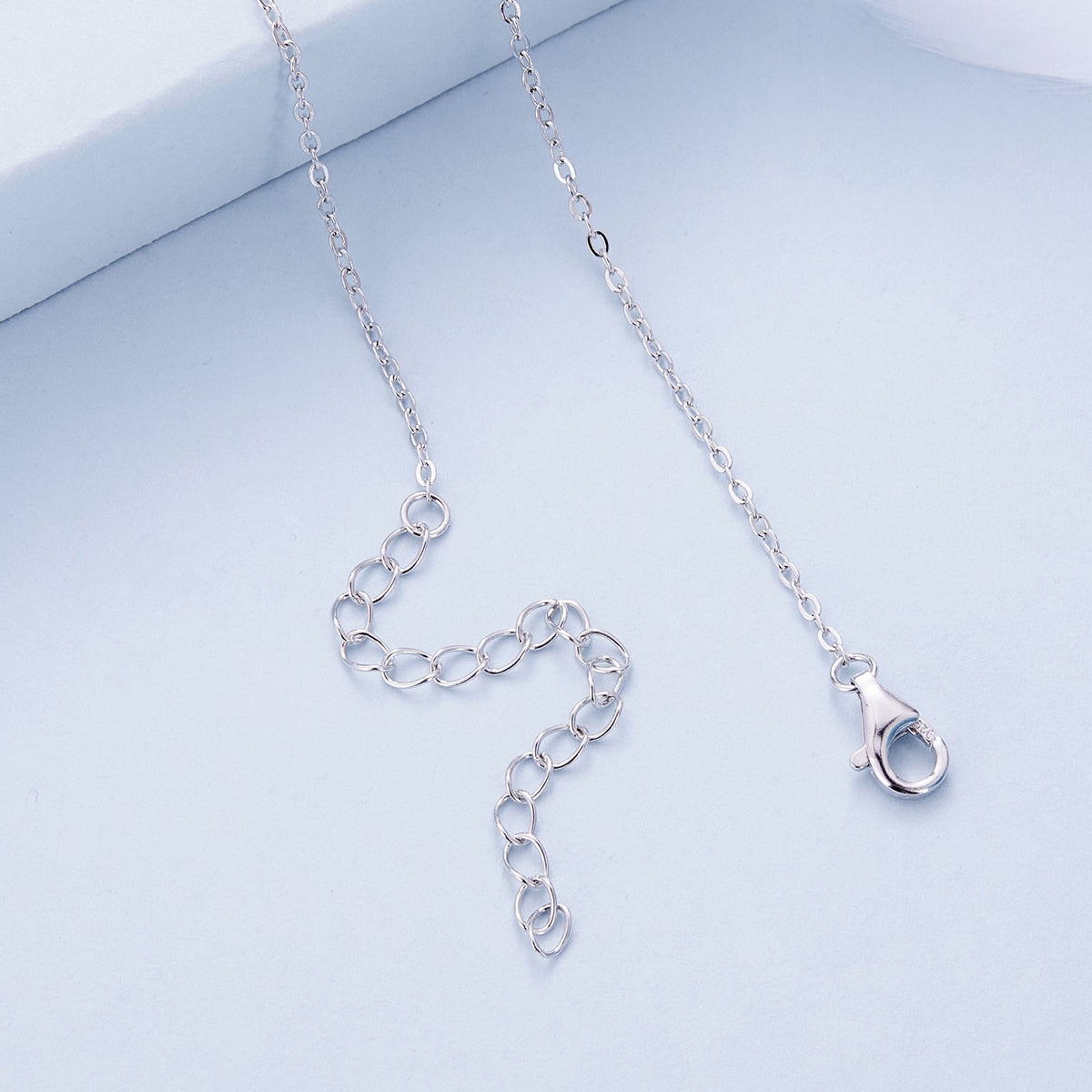 925 Sterling Silver Necklace with Quality Shell Pearl & Platinum Plating, 380mm Length for Women
