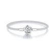 925 Sterling Silver Bracelet with Oxidized Finish and CZ 17.0 cm