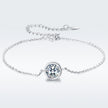 925 Sterling Silver & Platinum Plated CZ Bracelet for Women
