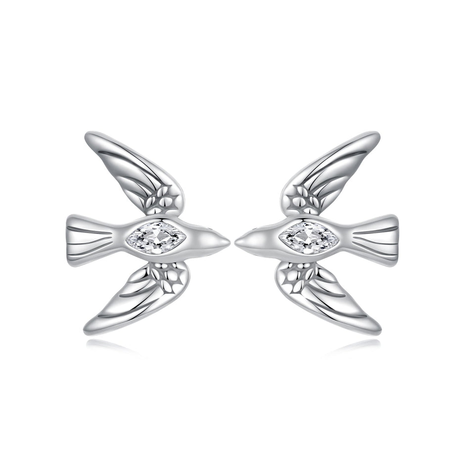 925 Sterling Silver Oxidized CZ Earrings for Women