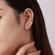 925 Sterling Silver Moissanite Earrings 0.8cm for Women