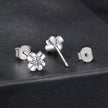 925 Sterling Silver Moissanite Earrings 0.6cm for Women