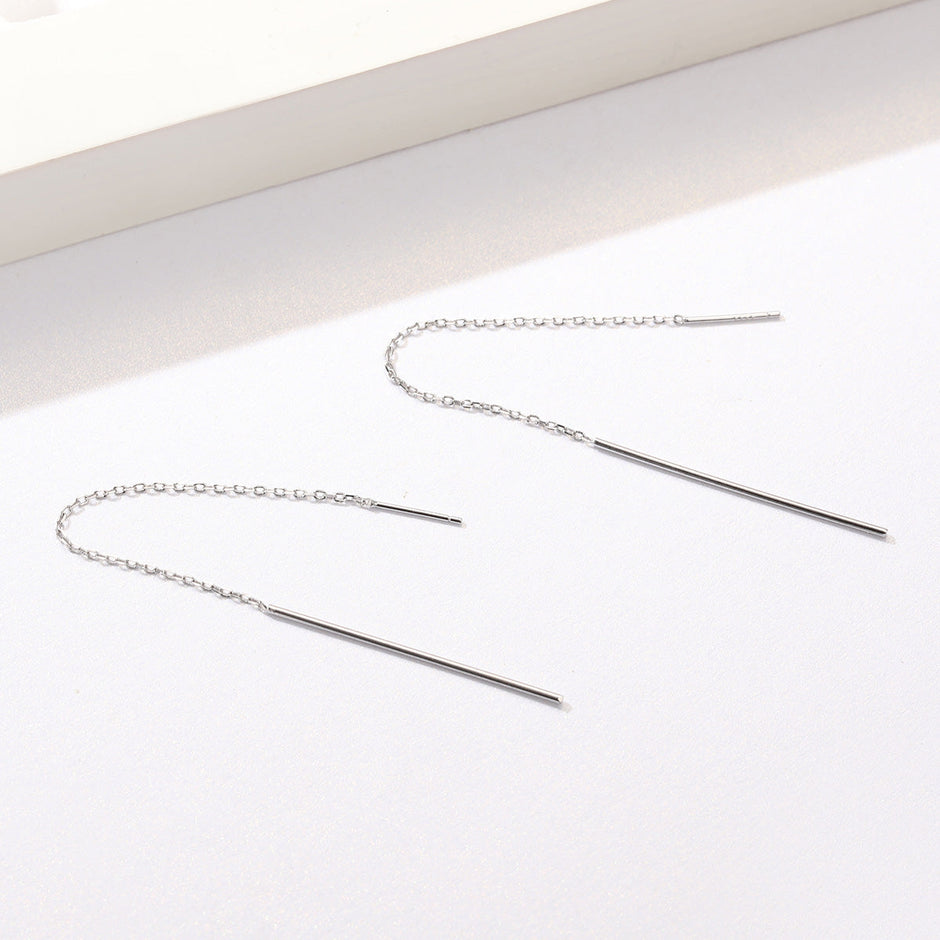 925 Sterling Silver Plated Platinum Earrings