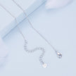 925 Sterling Silver Butterfly Necklace with Pavé Setting CZ, 40cm Length for Women