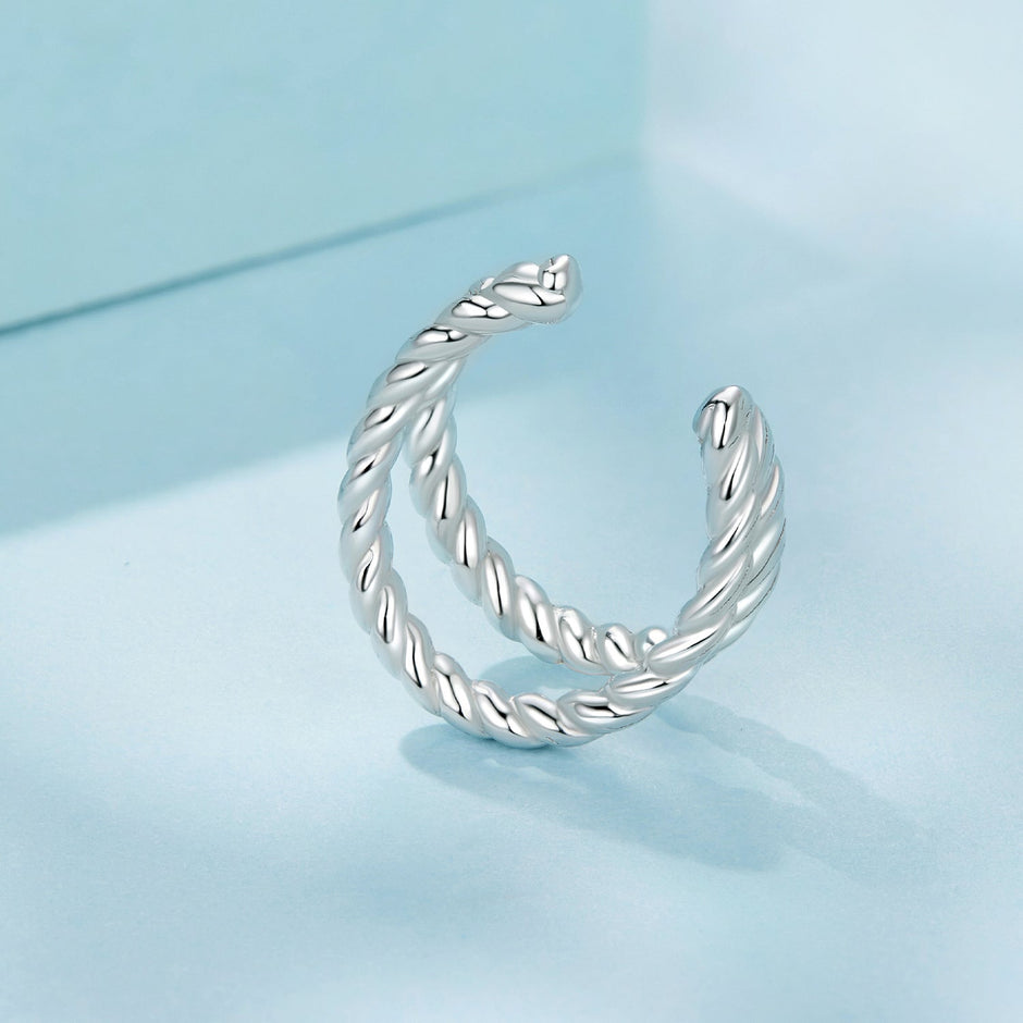925 Sterling Silver White Gold Plated Hoop Earrings 0.7x1.3cm for Women