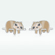 925 Sterling Silver Enamel Oxidized Earrings for Women, 0.7*1.2cm