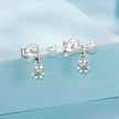 925 Sterling Silver Earrings with Pavé Setting CZ in Oxidized Silver