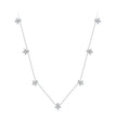 925 Sterling Silver Moissanite 0.25 Carat Necklace with Pavé Setting for Women
