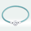 925 Sterling Silver and Leather 17cm Bracelet