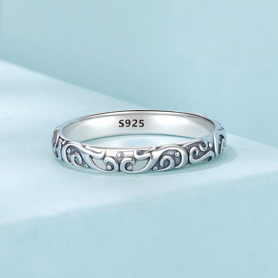 925 Sterling Silver Oxidized 2.8mm Band Ring Size 6.0 for Women