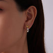925 Sterling Silver Earrings with Synthetic Pearl, 1.7*0.9cm for Women