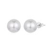 925 Sterling Silver Earrings with Quality Shell Pearl in White Gold Plating for Women