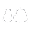 925 Sterling Silver Earrings with White Gold Plating - 27mm for Women