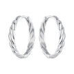 925 Sterling Silver Plated White Gold Earrings for Women - Size 11*3mm