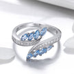 925 Sterling Silver Plated Platinum Pavé CZ Ring for Women