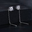 925 Sterling Silver 4.0 Carat Moissanite Earrings for Women