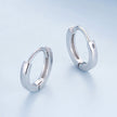 925 Sterling Silver Earrings for Women - Style A, 1.1x0.2cm, Platinum Plated
