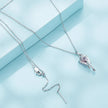 925 Sterling Silver Adjustable Necklace with Pavé Setting CZ & Pendant for Women