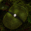 925 Sterling Silver White Gold Plated Round Moissanite 15+6cm Cotton Cord Bracelet for Women