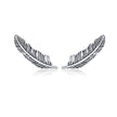925 Sterling Silver Earrings - Oxidized Silver - 2.4cm x 0.7cm - Women