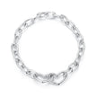 925 Sterling Silver Plated White Gold 19.0 cm Bracelet