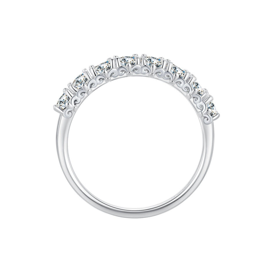 925 Sterling Silver Plated Moissanite Ring Size 5 for Women