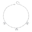 925 Sterling Silver + Plated White Gold Necklace with Adjustable Length for Women